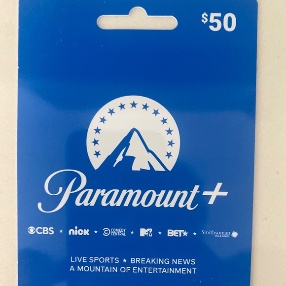Paramount Plus Gift Card $50 cbs, mtv, paramount - Picture 1 of 1
